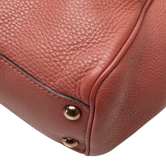 GUCCI Pink Leather Bamboo Shoulder Bag - Picture 5 of 16